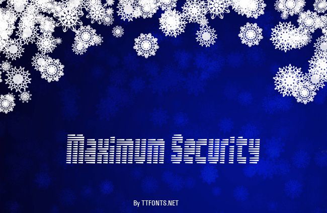 Maximum Security example